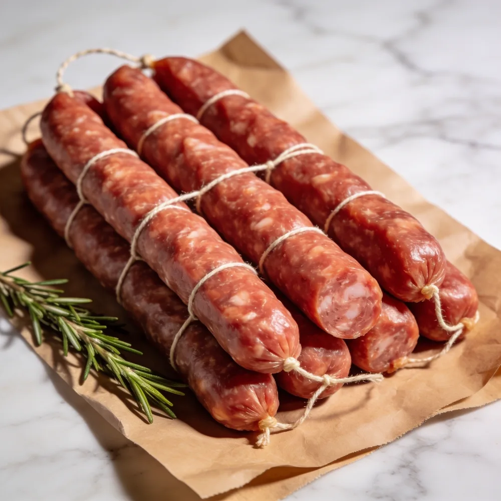 Fresh artisan sausages